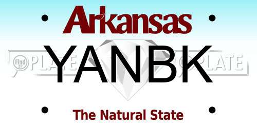YANBK Arkansas License Plate