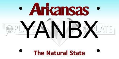 YANBX Arkansas License Plate