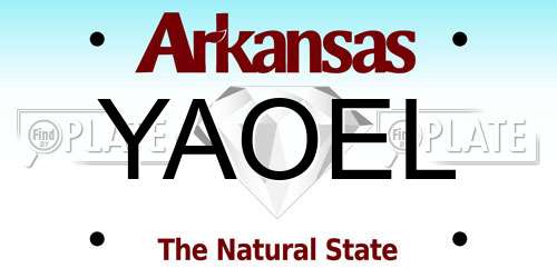 YAOEL Arkansas License Plate