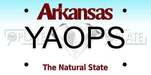 YAOPS Arkansas License Plate
