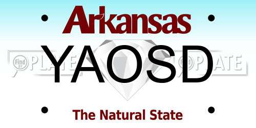 YAOSD Arkansas License Plate