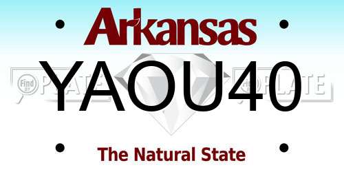 YAOU40 Arkansas License Plate