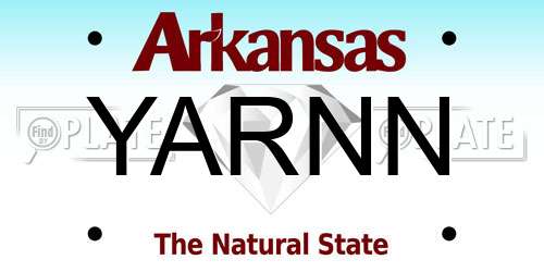 YARNN Arkansas License Plate
