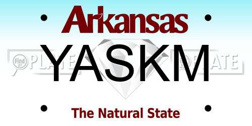 YASKM Arkansas License Plate
