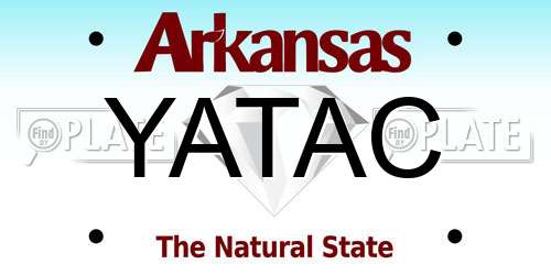 YATAC Arkansas License Plate