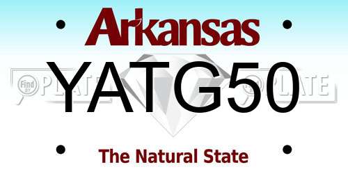 YATG50 Arkansas License Plate