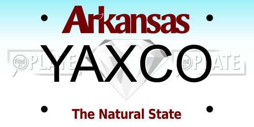 YAXCO Arkansas License Plate