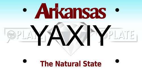 YAXIY Arkansas License Plate