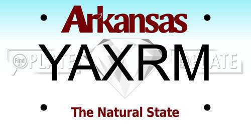 YAXRM Arkansas License Plate