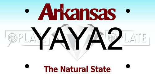 YAYA2 Arkansas License Plate
