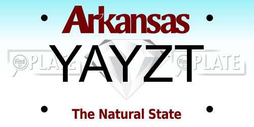 YAYZT Arkansas License Plate