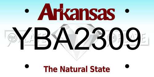 YBA2309 Arkansas License Plate