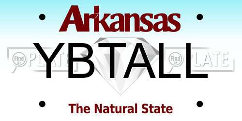 YBTALL Arkansas License Plate