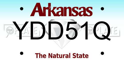 YDD51Q Arkansas License Plate