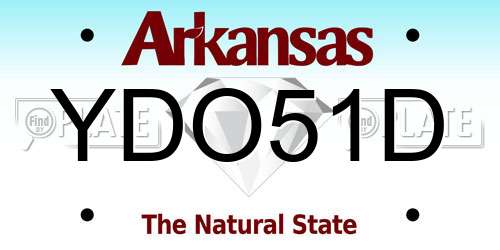 YDO51D Arkansas License Plate
