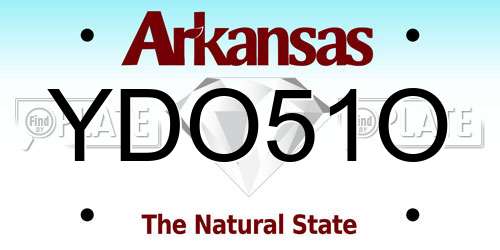 YDO51O Arkansas License Plate