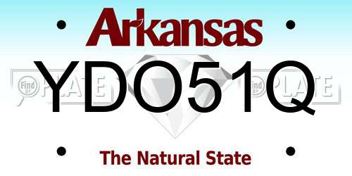 YDO51Q Arkansas License Plate