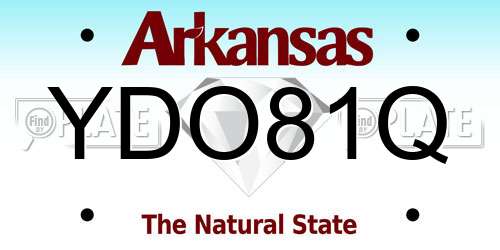 YDO81Q Arkansas License Plate