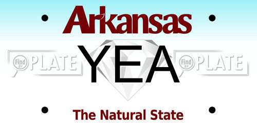 YEA Arkansas License Plate