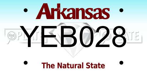 YEB028 Arkansas License Plate