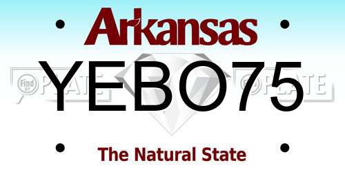 YEBO75 Arkansas License Plate