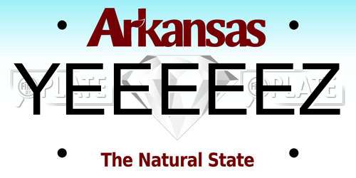 YEEEEEZ Arkansas License Plate