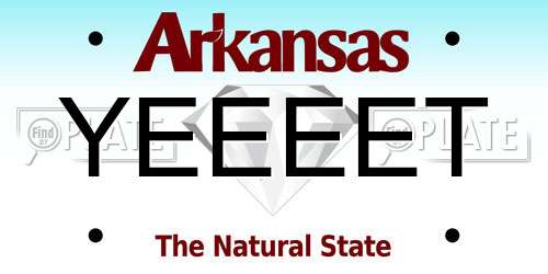 YEEEET Arkansas License Plate