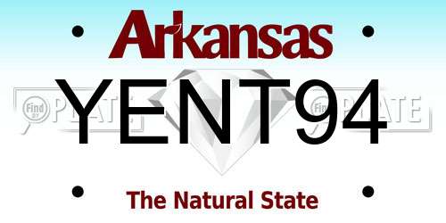 YENT94 Arkansas License Plate