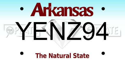 YENZ94 Arkansas License Plate