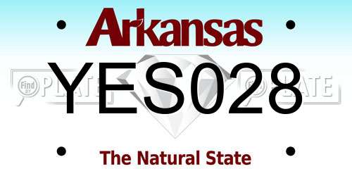YES028 Arkansas License Plate