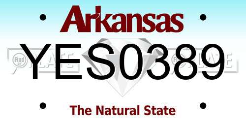 YES0389 Arkansas License Plate