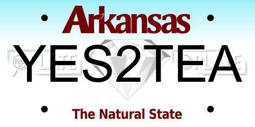 YES2TEA Arkansas License Plate