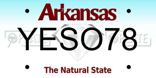YESO78 Arkansas License Plate