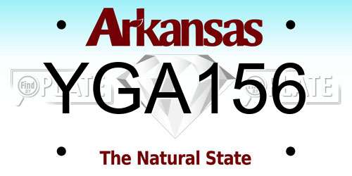 YGA156 Arkansas License Plate