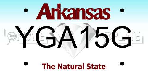 YGA15G Arkansas License Plate