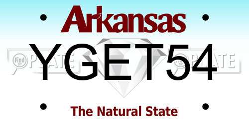 YGET54 Arkansas License Plate