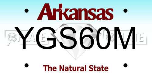 YGS60M Arkansas License Plate