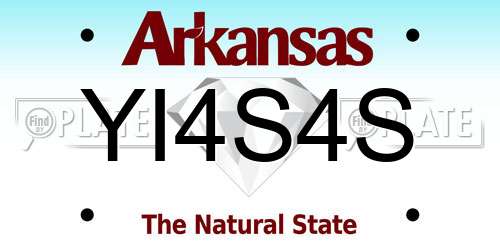 YI4S4S Arkansas License Plate