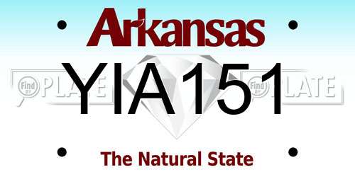 YIA151 Arkansas License Plate
