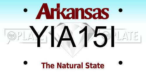 YIA15I Arkansas License Plate
