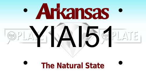 YIAI51 Arkansas License Plate