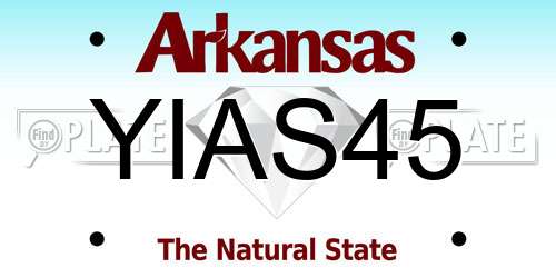 YIAS45 Arkansas License Plate
