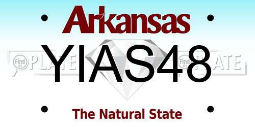 YIAS48 Arkansas License Plate