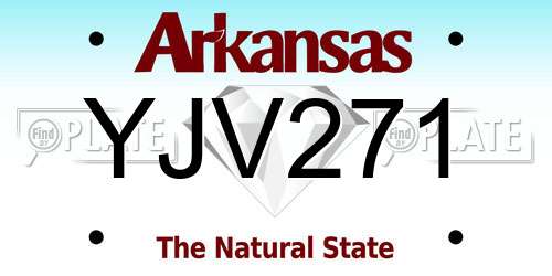 YJV271 Arkansas License Plate