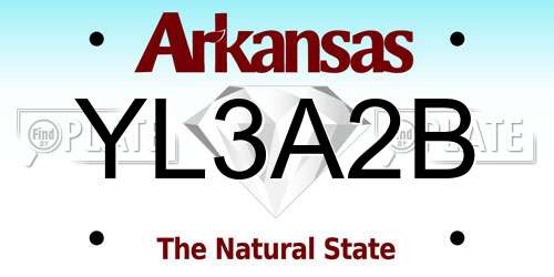 YL3A2B Arkansas License Plate