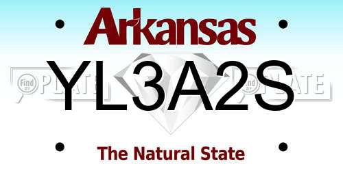 YL3A2S Arkansas License Plate