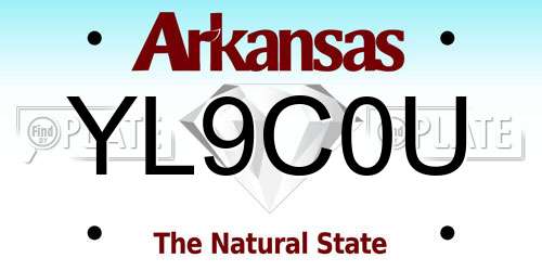 YL9C0U Arkansas License Plate
