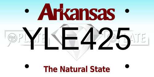 YLE425 Arkansas License Plate