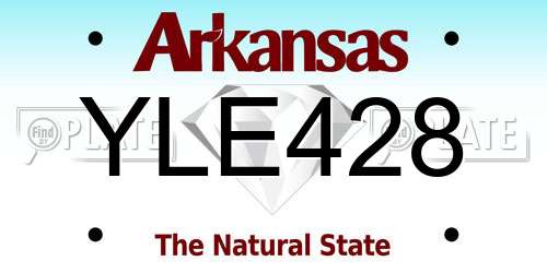YLE428 Arkansas License Plate