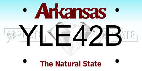 YLE42B Arkansas License Plate